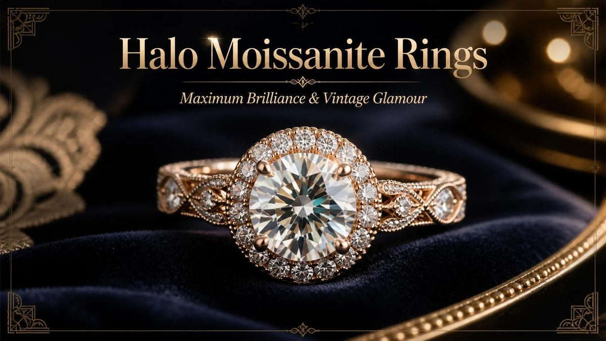 Halo Moissanite Rings: Maximum Brilliance & Vintage Glamour
