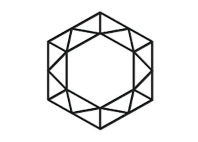 Hexagonal Cut Moissanite Ring