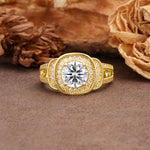 Luxurious & Classic Vintage Stackable 4-Prong Round Cut Lab Diamond Engagement Ring - Additional view
