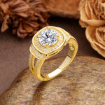 Luxurious & Classic Vintage Stackable 4-Prong Round Cut Lab Diamond Engagement Ring - Additional view