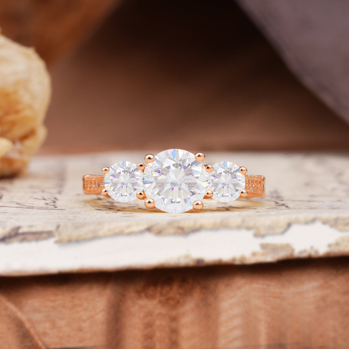 Vintage Mixed Cut Moissanite Eternity Wedding Band - Additional view