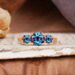 Vintage Mixed Cut Alexandrite Eternity Wedding Band - Additional view