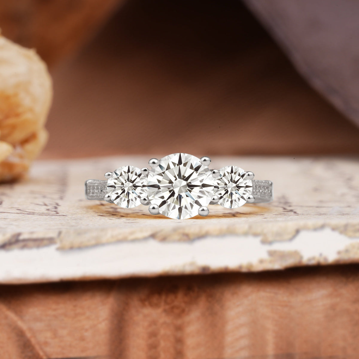 Vintage Mixed Cut Lab Diamond Eternity Wedding Band - Additional view