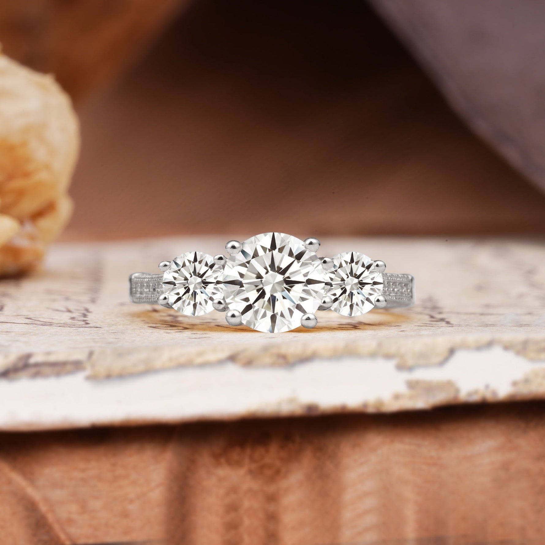 Vintage Mixed Cut Lab Diamond Eternity Wedding Band - Additional view