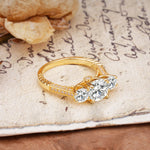 Vintage Mixed Cut Lab Diamond Eternity Wedding Band - Additional view