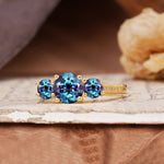 Vintage Mixed Cut Alexandrite Eternity Wedding Band - Additional view