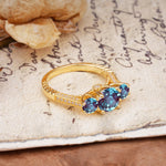 Vintage Mixed Cut Alexandrite Eternity Wedding Band - Additional view