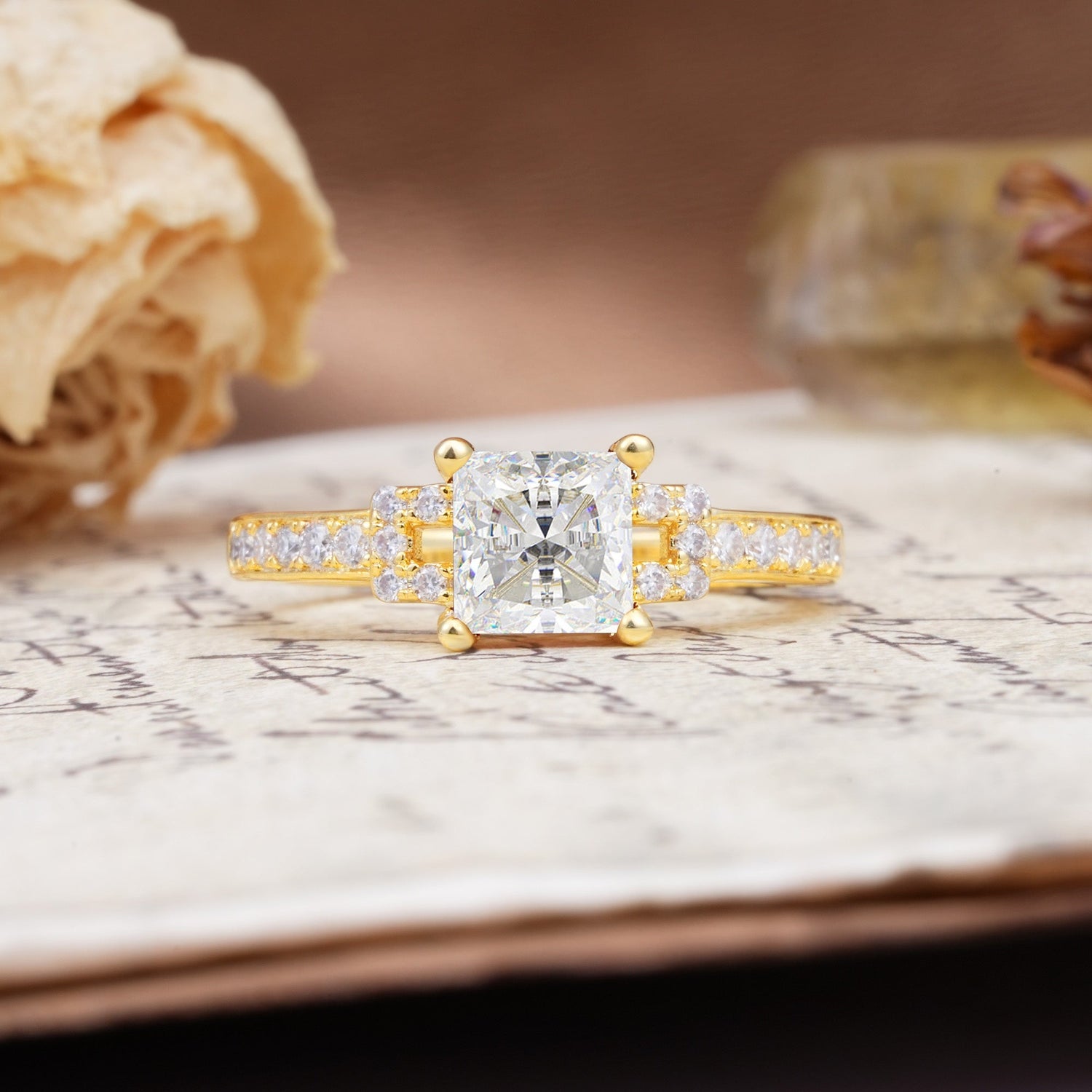 Classic Marquise Moissanite Alternating Stacking Wedding Band - Additional view
