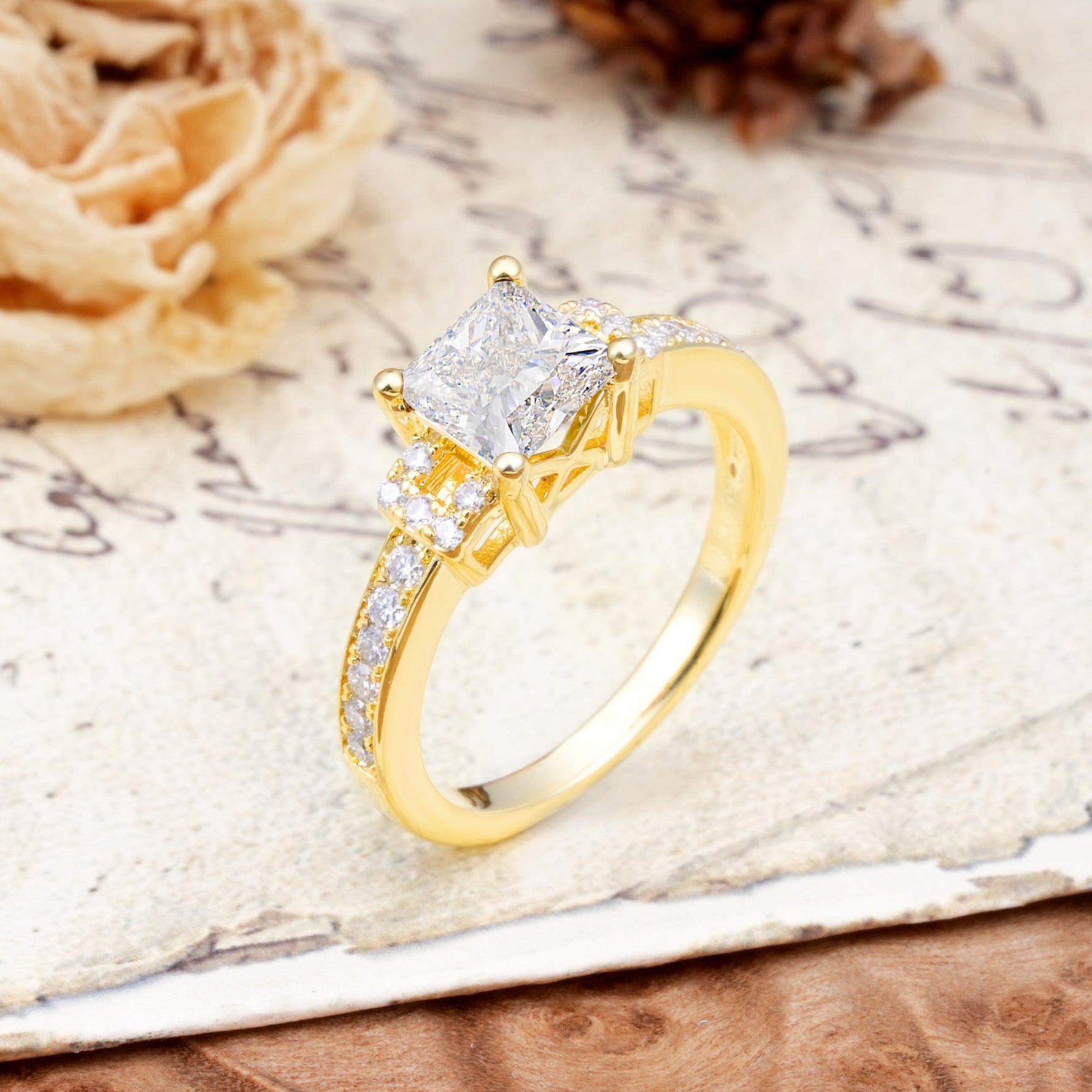 Classic Marquise Moissanite Alternating Stacking Wedding Band - Additional view