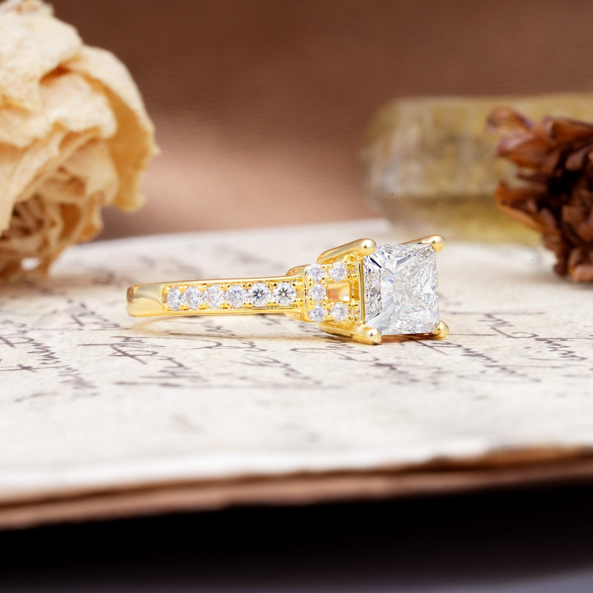 Classic Marquise Moissanite Alternating Stacking Wedding Band - Additional view