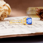 Classic Marquise Sapphire Alternating Stacking Wedding Band - Additional view