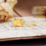 Classic Marquise Citrine Alternating Stacking Wedding Band - Additional view