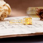 Classic Marquise Citrine Alternating Stacking Wedding Band - Additional view