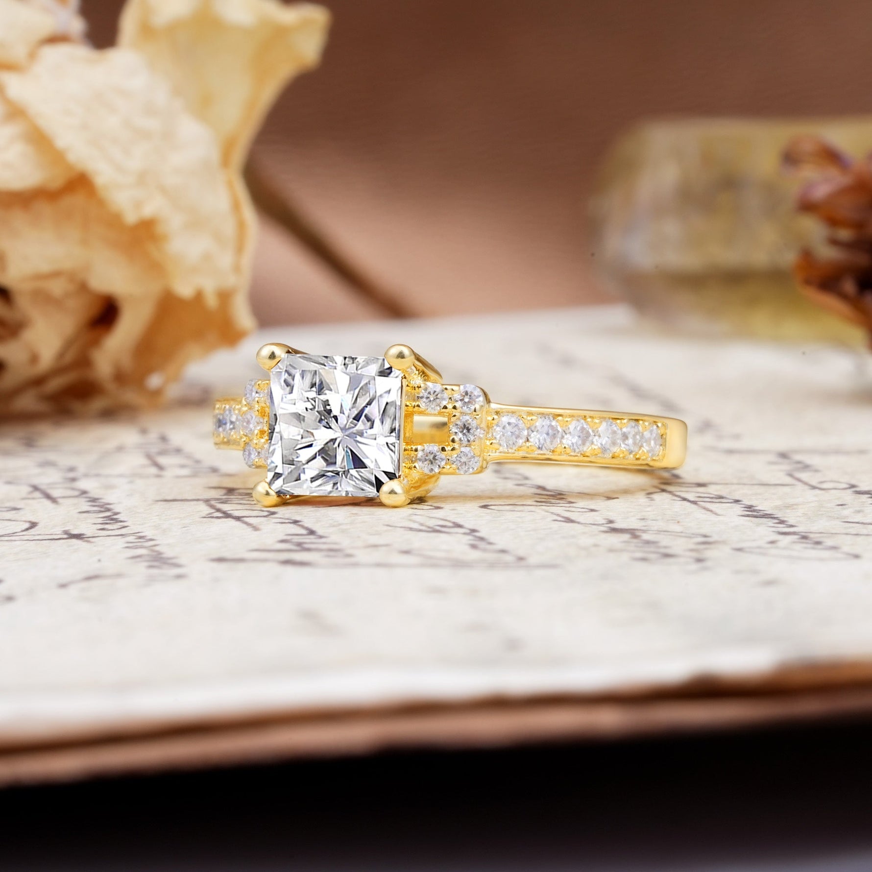 Classic Marquise Lab Diamond Alternating Stacking Wedding Band - Additional view