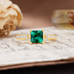 Classic Marquise Emerald Alternating Stacking Wedding Band - Additional view