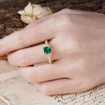 Classic Marquise Emerald Alternating Stacking Wedding Band - Additional view