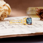 Classic Marquise Alexandrite Alternating Stacking Wedding Band - Additional view