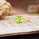Classic Marquise Peridot Alternating Stacking Wedding Band - Additional view