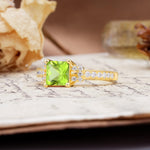 Classic Marquise Peridot Alternating Stacking Wedding Band - Additional view
