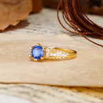 Timeless ClassicRound Cut Sapphire Side Stone Engagement Ring - Additional view
