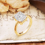 Classic 4 Prong Emerald Cut Moissanite Statement Ring - Additional view