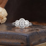 Vintage Milgrain Beaded Mixed Cut Lab Diamond Stacking Wedding Band - Additional view