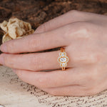 Vintage Milgrain Beaded Mixed Cut Moissanite Stacking Wedding Band - Additional view