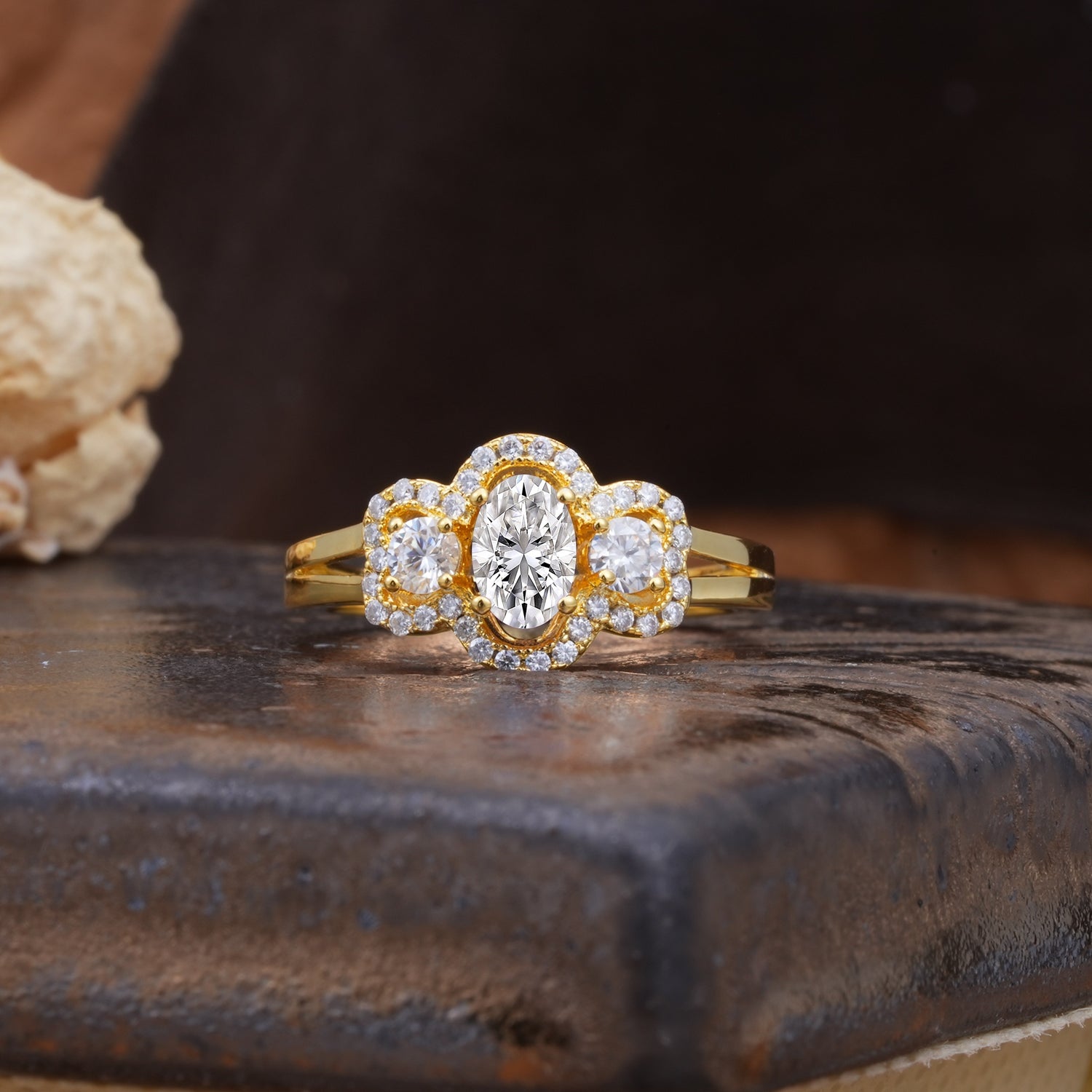 Vintage Milgrain Beaded Mixed Cut Lab Diamond Stacking Wedding Band - Additional view