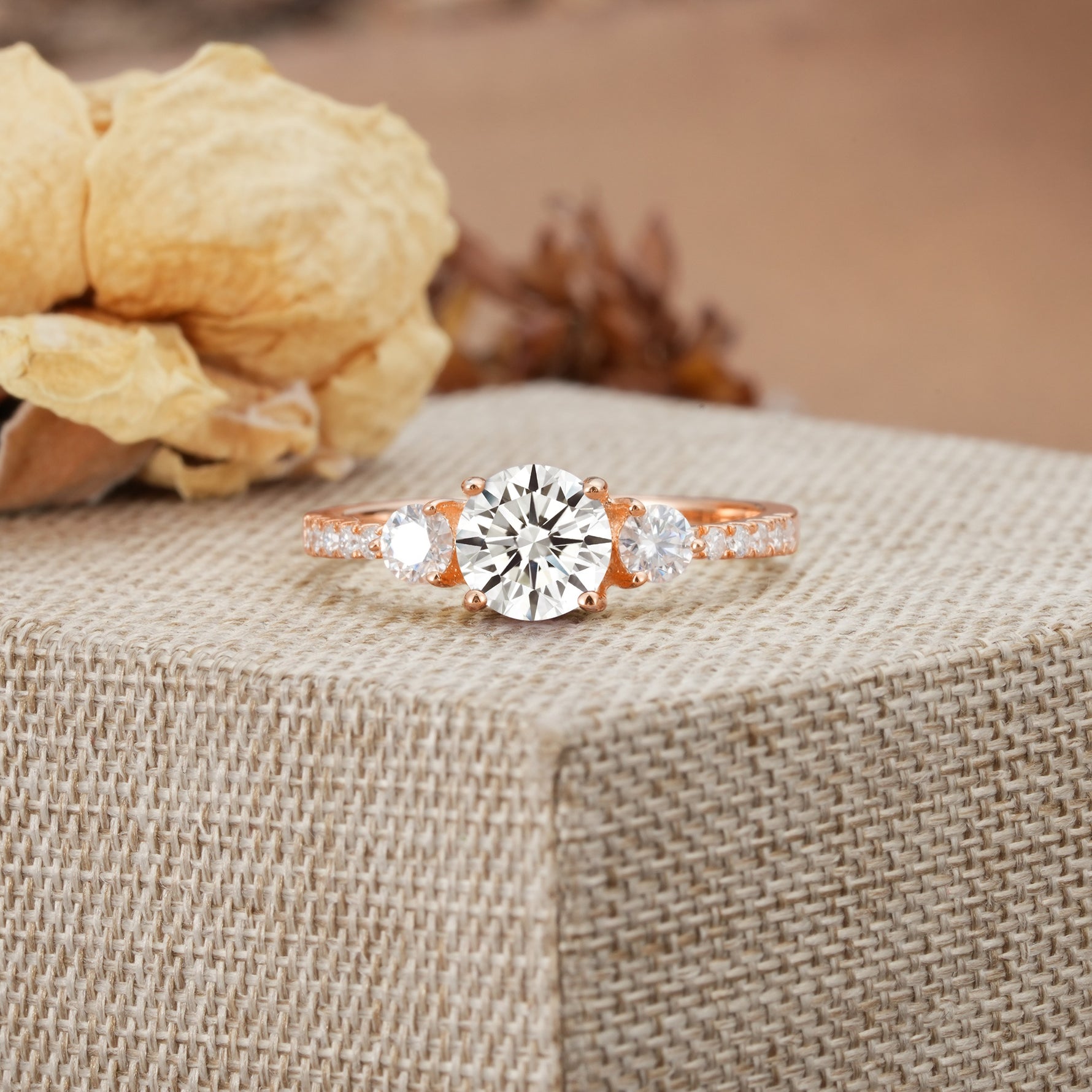 Classic 4 Prong Round Cut Lab Diamond Engagement Ring - Additional view