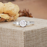 Classic 4 Prong Round Cut Moissanite Engagement Ring - Additional view