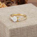 Classic 4 Prong Round Cut Moissanite Engagement Ring - Additional view
