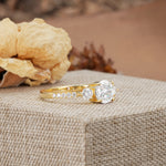 Classic 4 Prong Round Cut Moissanite Engagement Ring - Additional view