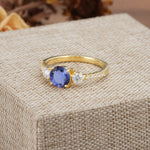 Classic 4 Prong Round Cut Tanzanite Engagement Ring - Additional view