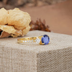Classic 4 Prong Round Cut Tanzanite Engagement Ring - Additional view