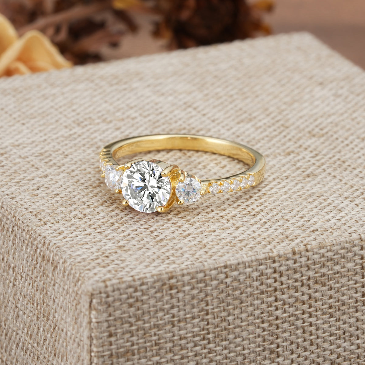 Classic 4 Prong Round Cut Lab Diamond Engagement Ring - Additional view