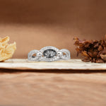 Luxurious And Unique 4 Prong Oval Cut Black Rutilated Quartz Engagement Ring - Additional view