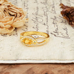Luxurious And Unique 4 Prong Oval Cut Citrine Engagement Ring - Additional view