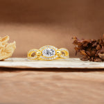 Luxurious And Unique 4 Prong Oval Cut Lab Diamond Engagement Ring - Additional view