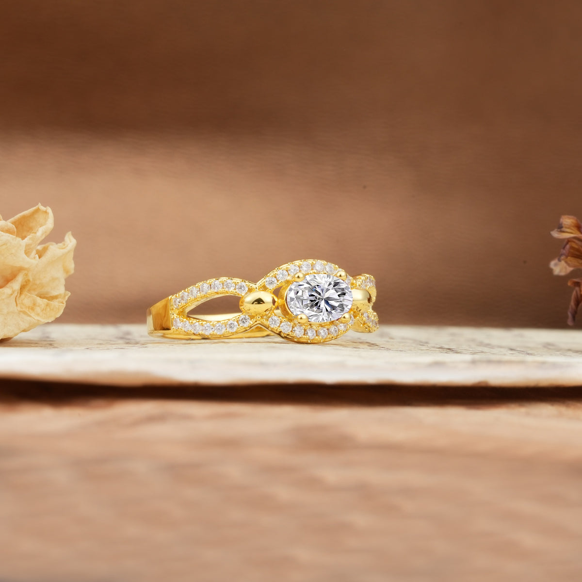 Luxurious And Unique 4 Prong Oval Cut Lab Diamond Engagement Ring - Additional view