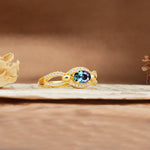 Luxurious And Unique 4 Prong Oval Cut Alexandrite Engagement Ring - Additional view