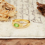 Luxurious And Unique 4 Prong Oval Cut Peridot Engagement Ring - Additional view