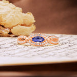 Luxurious And Unique 4 Prong Marquise Cut Tanzanite Engagement Ring - Additional view