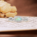Luxurious And Unique 4 Prong Marquise Cut Fire Opal Engagement Ring - Additional view
