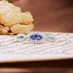Luxurious And Unique 4 Prong Marquise Cut Tanzanite Engagement Ring - Additional view