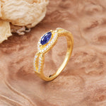 Luxurious And Unique 4 Prong Marquise Cut Tanzanite Engagement Ring - Additional view