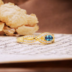 Luxurious And Unique 4 Prong Marquise Cut Alexandrite Engagement Ring - Additional view
