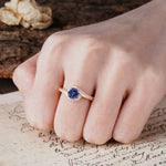 Luxurious Unique Wrapped 4 Prong Round Cut Tanzanite Engagement Ring - Additional view