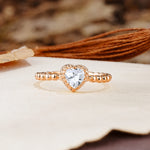 Classic Unique Heart Cut Moissanite Engagement Ring - Additional view
