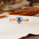 Classic Unique Heart Cut Alexandrite Engagement Ring - Additional view