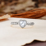 Classic Unique Heart Cut Moissanite Engagement Ring - Additional view